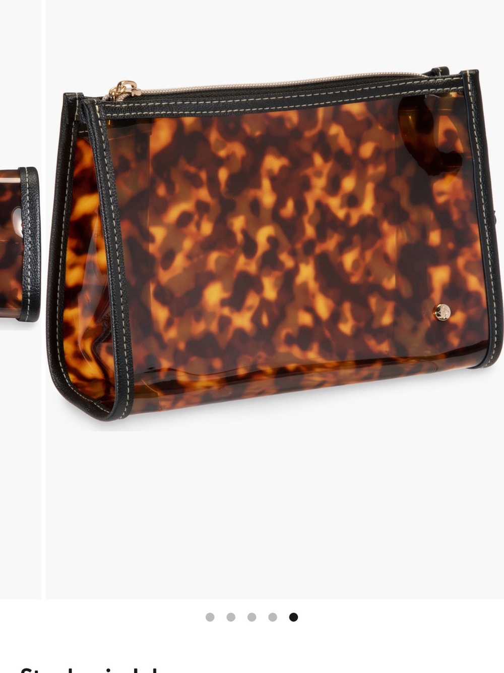 Stephanie Johnson Tortoiseshell Brown Black Cosmetic Case